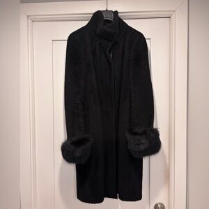 MaxMara Black Alpaca Coat
